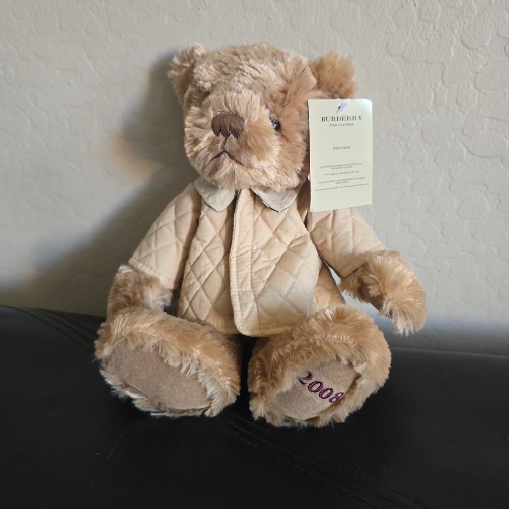 Burberry Russ 2008 Fragrance Teddy Bear Plush Stuffed Animal New